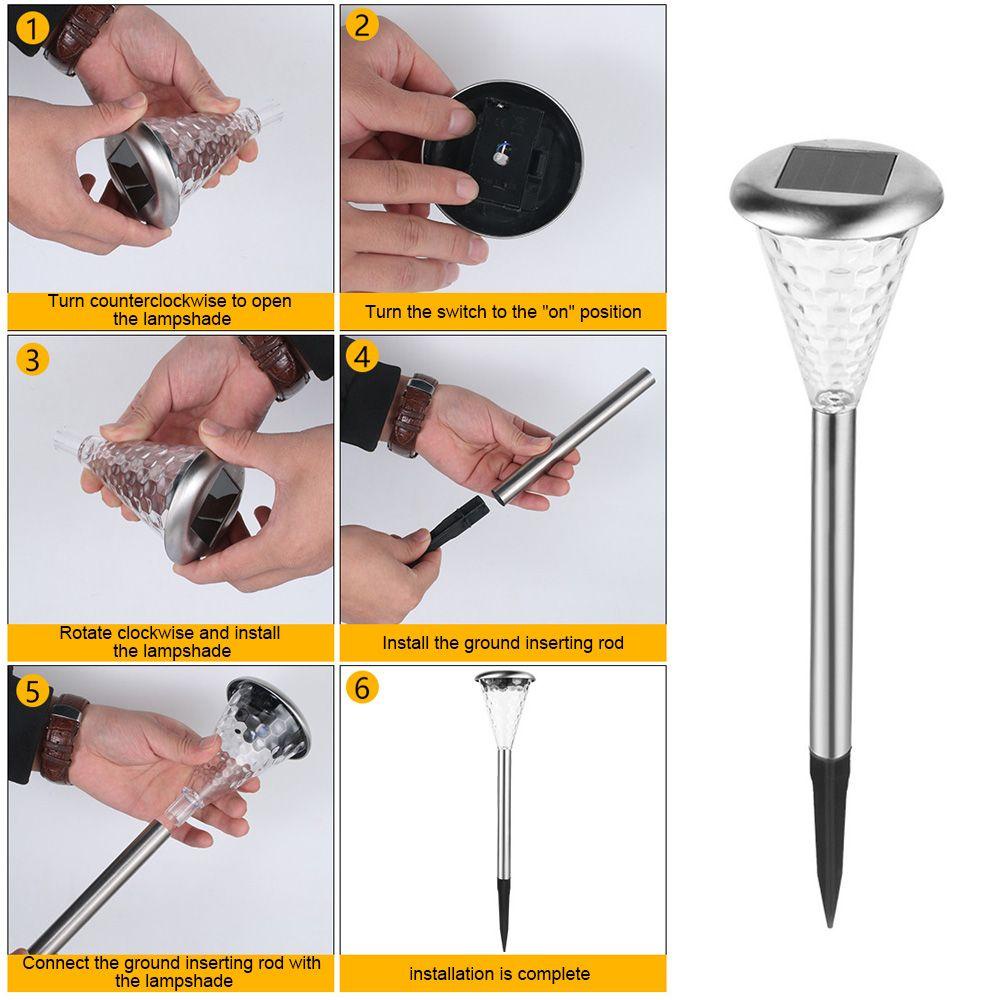 GOGOUP Đèn LED Năng Lượng Mặt Trời Chống Thấm Nước Cho Lối Đi