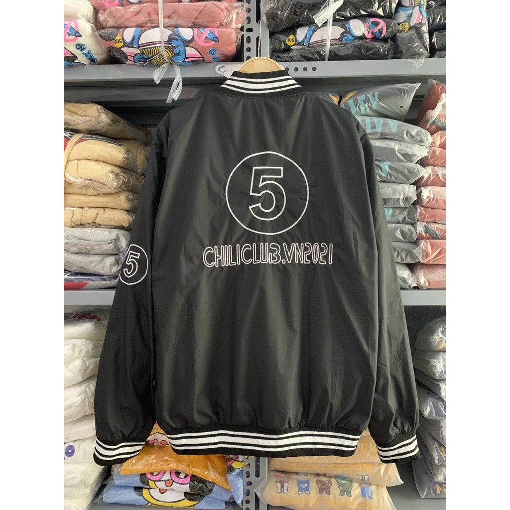 Áo Khoác Bomber Dù CH5 CHILI Chất Dù 2 Lớp Lót Dày Loại Tốt Thêu Đẹp Unisex Nam Nữ Ulzzang KUN