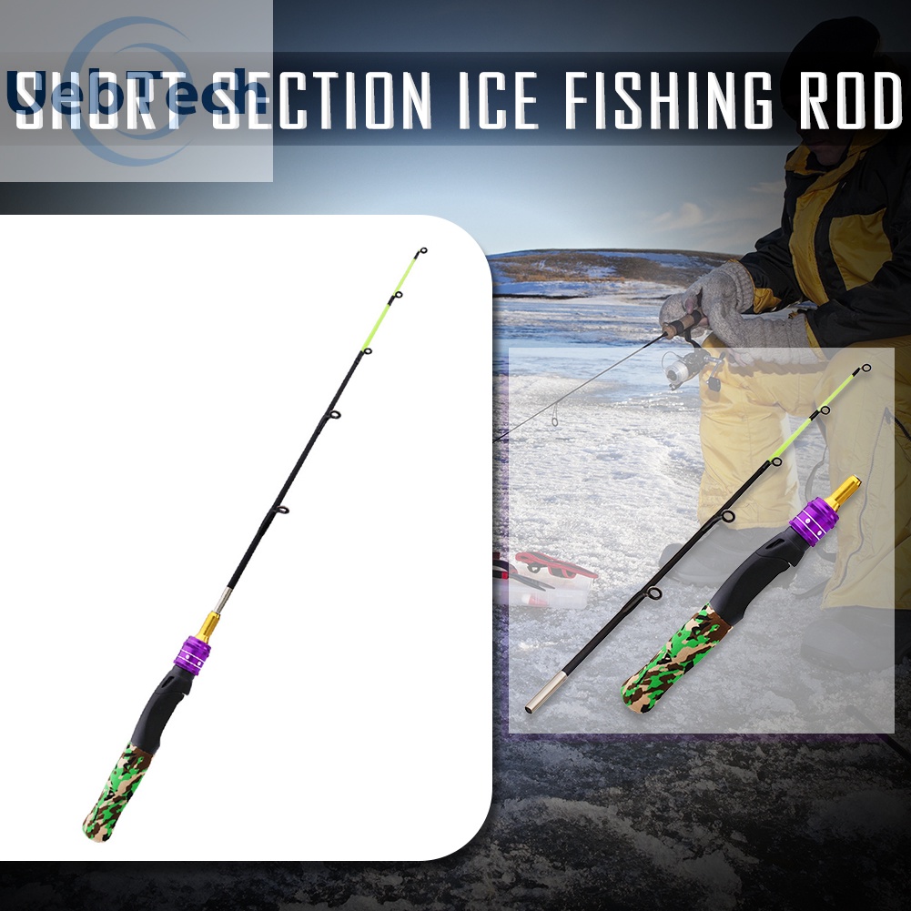 Cần câu cá trên băng chất liệu carbon và xốp eva cỡ 61cm cho trẻ em