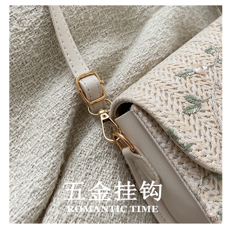 Túi Đeo Chéo Vai Đan Rơm Thời Trang Sành Điệu Dễ Phối Đồ Cho Nữ