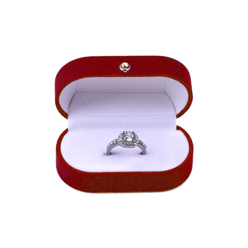 Hộp Đựng Trang Sức Hình Oval Màu Đỏ Dành Cho Tiệc Cưới / Ngày Lễ Tình Nhân