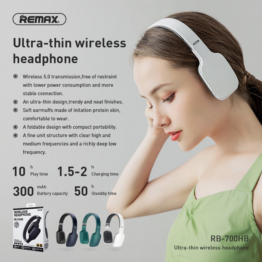 TAI NGHE BLUETOOTH CHỤP TAI REMAX RB - 700HB | BigBuy360 - bigbuy360.vn