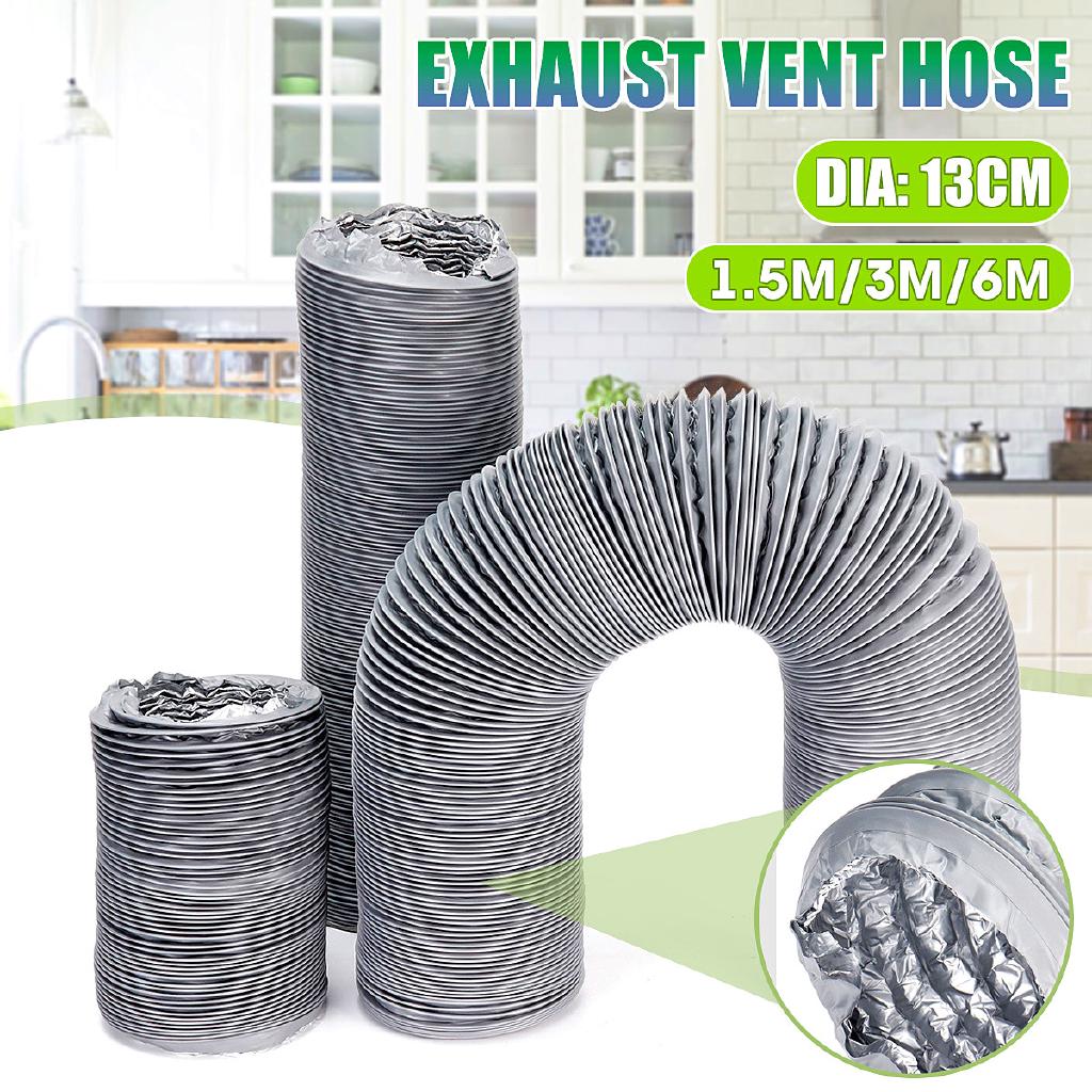 Ống ruột gà chất liệu nhôm kích thước 13cm 1.5m/ 3m/ 6m dẫn khí cho hệ thống làm lạnh