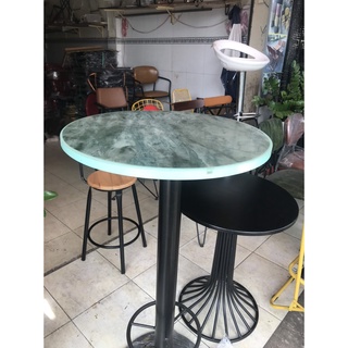 BÀN CHÂN MÂM CÀ PHÊ, CHÂN SẮT MẶT GỖ