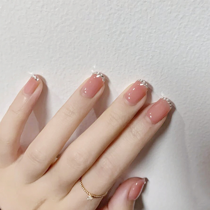 Móng Tay Giả Dạng Bột Nhiều Kiểu Dáng Màu Hồng Xinh Xắn