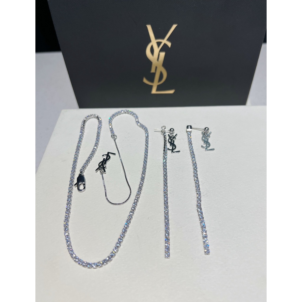 YVES SAINT LAURENT Vòng cổ Mặt Chữ YSL Đơn Giản Cho Cặp Đôi