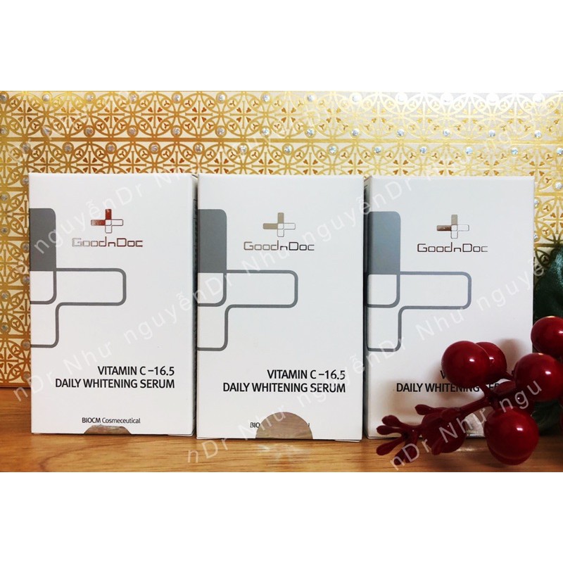 Serum thâm nám chứa vitamin C  GOODNDOC VITAMIN C-16.5 DAILY WHITENING SERUM