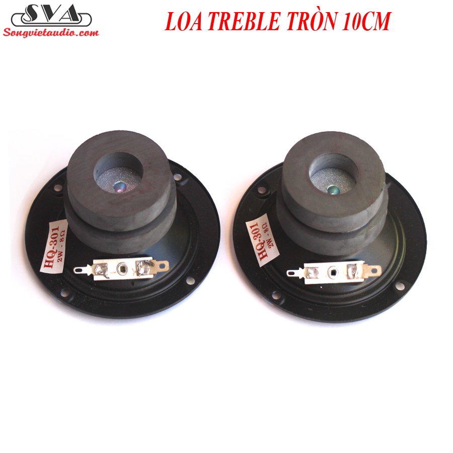 TREBLE GIẤY 10CM 3 INCH TRÒN, 4OHM , TỪ ĐÔI - KÈM TỤ - CẶP