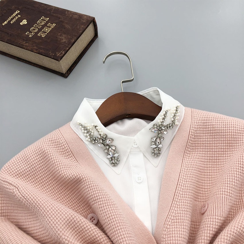 Cổ Áo Rời Cổ Búp Bê Màu Trơn Thời Trang Cho Nữ