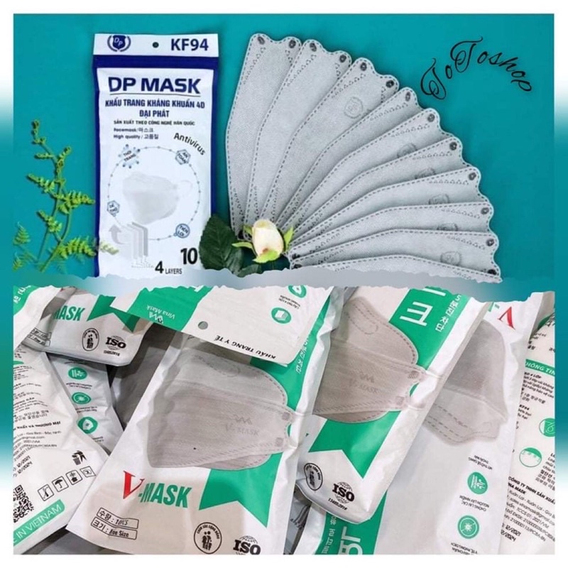 Set 50 Chiếc Khẩu trang 4 Lớp KF94  Chống Bụi Mịn Và Kháng Khuẩn Hàng Cao Cấp