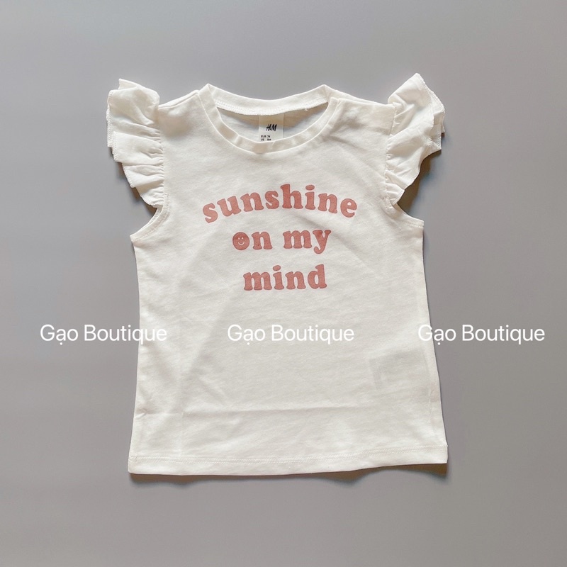 [Auth] Áo phông hè cotton cho bé gái HM săn sale 7-16kg