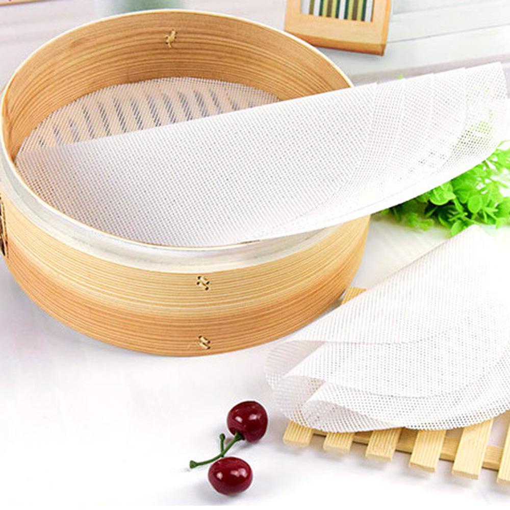 AUGUSTINA Giấy Lót Hấp Bánh Bao Màu Trắng Tiện Dụng Cho Nhà Bếp