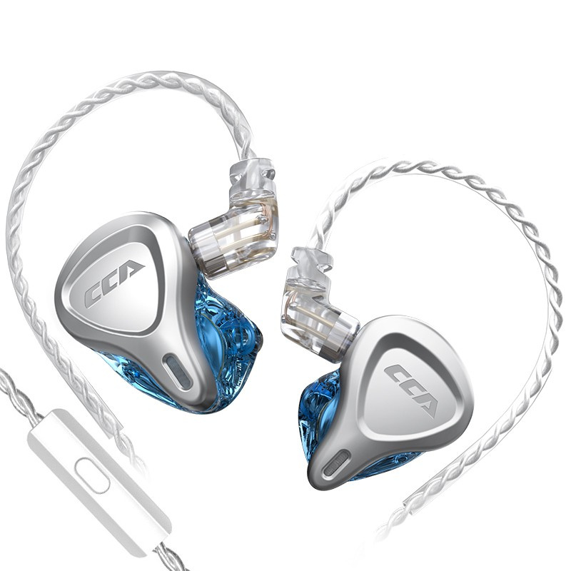 CCA CSN HIFI in Ear Wired Earphone for KZ ZSN PRO with Mic Blue