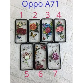 Ốp lưng thời trang đính đá viền dẻo cho Oppo A71 Tặng kính cường lực