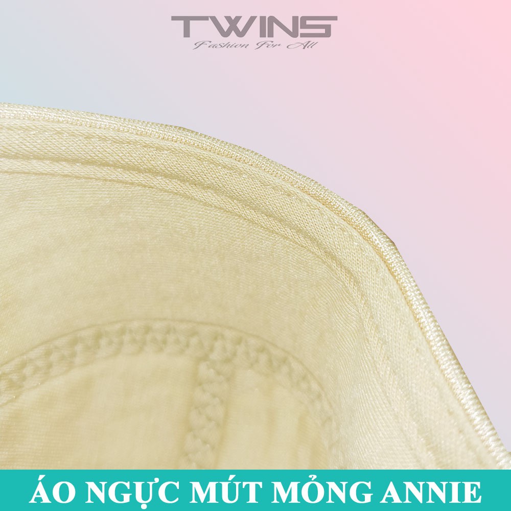Áo ngực nữ có gọng nâng ngực Annie mút mỏng màu trơn cúp xéo thoải mái mặc áo dài, áo sơ mi size 34-36-38