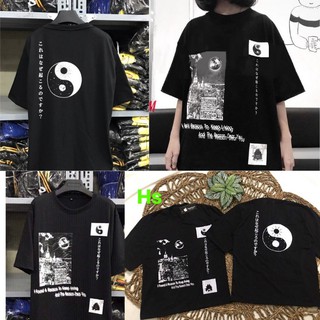 Áo Thun Tay Lỡ Form rộng Châu Âu in Tháp Bát Quái ( kèm ảnh video thật )