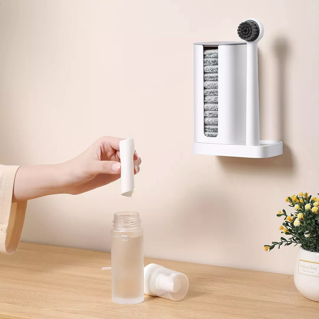 Bộ bàn chải vệ sinh giày đa năng, khăn lau tái sử dụng