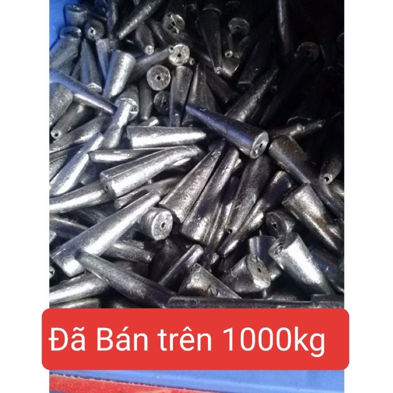 Chì Câu Cá Hình nón Xuyên Tâm ,Chì Đẹp Đủ size 5g đến 200g