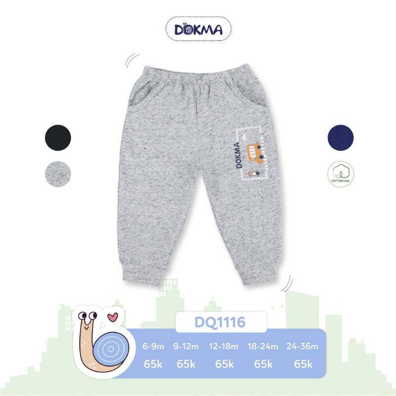 Sale size 6-9M - Quần dài bo ống mỏng Dokma 9-36M mã DQ1116