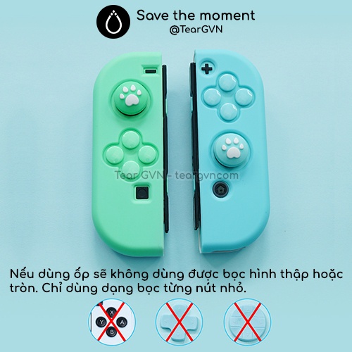 Bộ bọc nút và D-Pad nhiều màu (Akitomo) cho Joy-con Nintendo Switch