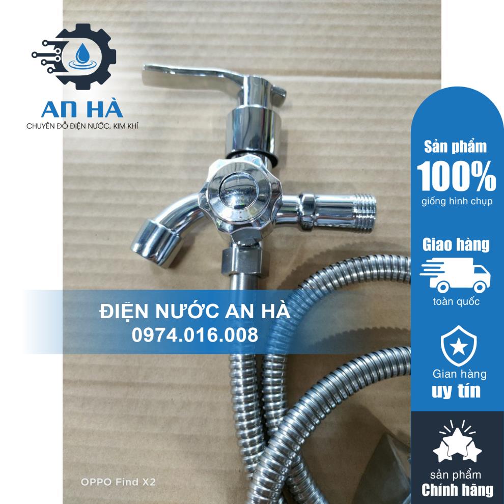 Bộ củ sen lạnh inox 201 + Tay sen tăng áp nhôm + Dây inox 304