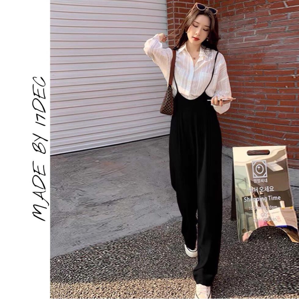 Quần yếm vải ống rộng 17DEC, quần yếm dây ống suông ulzzang cho nữ 2021 | BigBuy360 - bigbuy360.vn