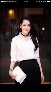 Áo sơmi trắng, xanh!