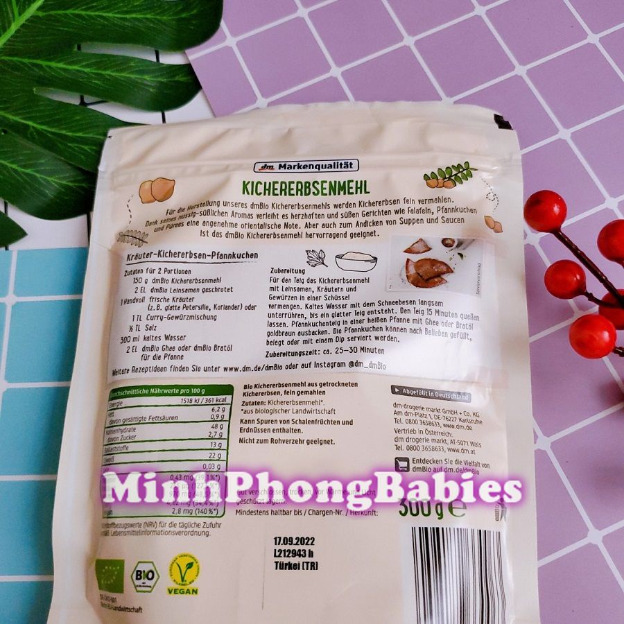 Bột Đậu Gà Hữu Cơ DM Đức 300g