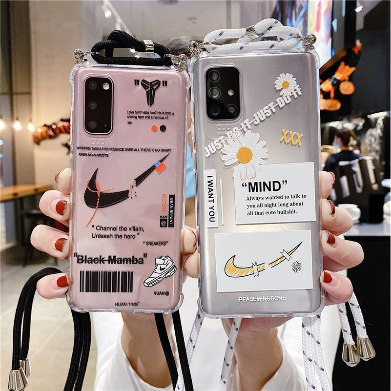 Ốp Điện Thoại Tpu Dẻo In Hoa Cúc Dây Đeo Oppo A3s Realmec1 A5 A9 2020 S1 Y17 Y12 Y15 Y11 Y19 Xiaomi Redmi Note7 Note8 Note8pro