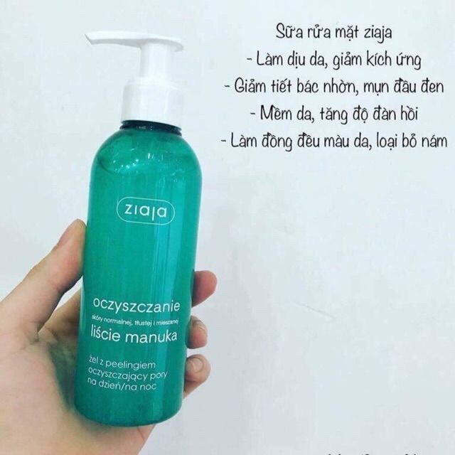 [Có BILL] SỮA RỬA MẶT ZIAJA 200ml