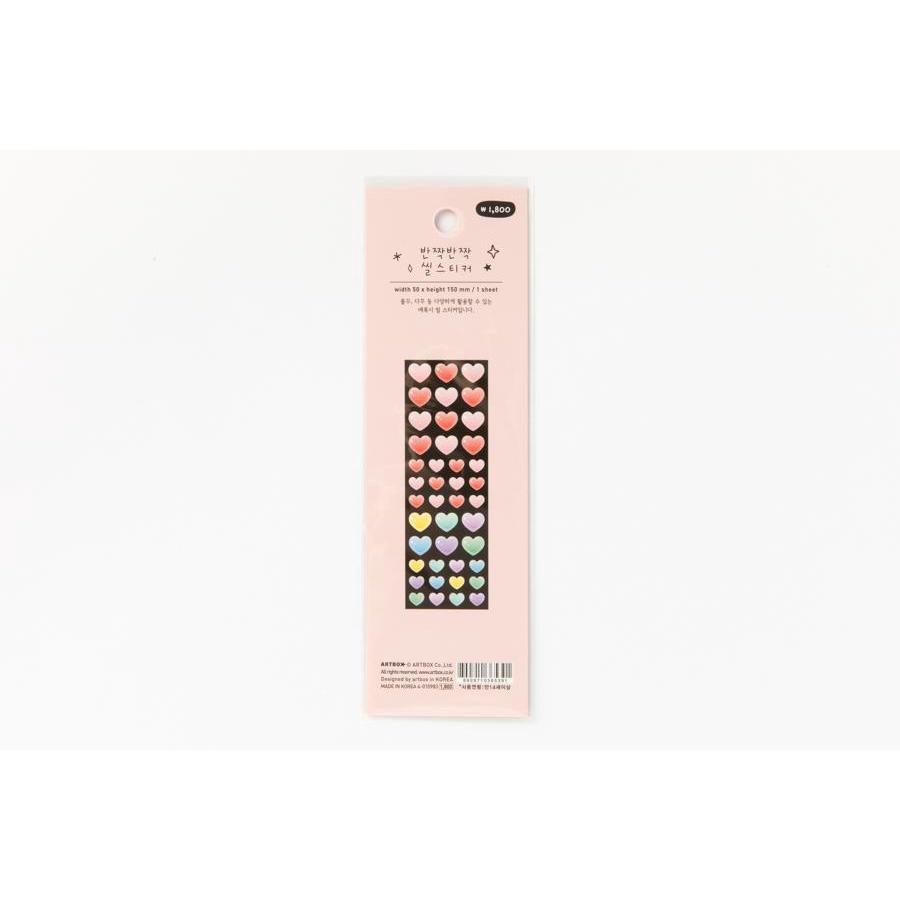 Sticker Nhựa Nổi ARTBOX Hàn Quốc Hình Trái Tim Nhiều Kích Cỡ