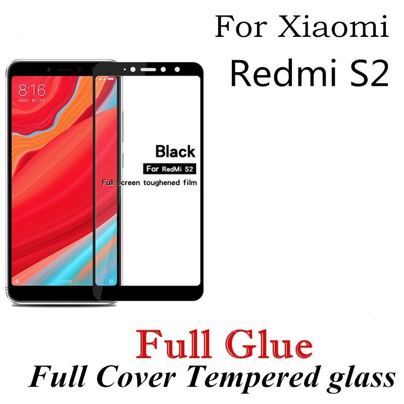 Kính cường lực với keo trải đều khắp mặt bảo vệ màn hình của Xiaomi Redmi S2