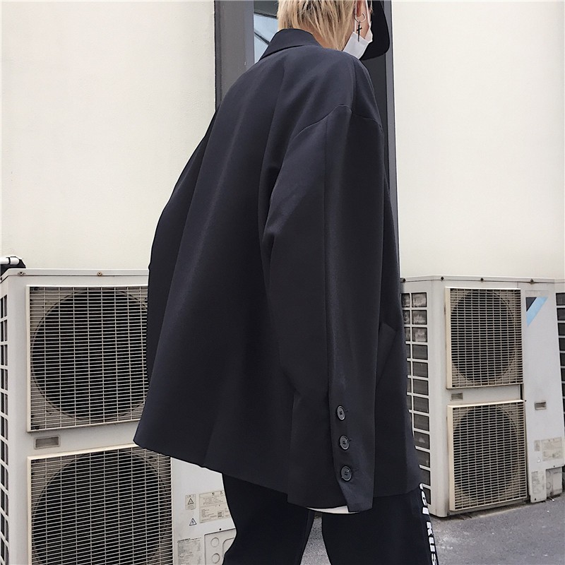 (Sẵn L) Áo khoác blazer nam đen | BigBuy360 - bigbuy360.vn