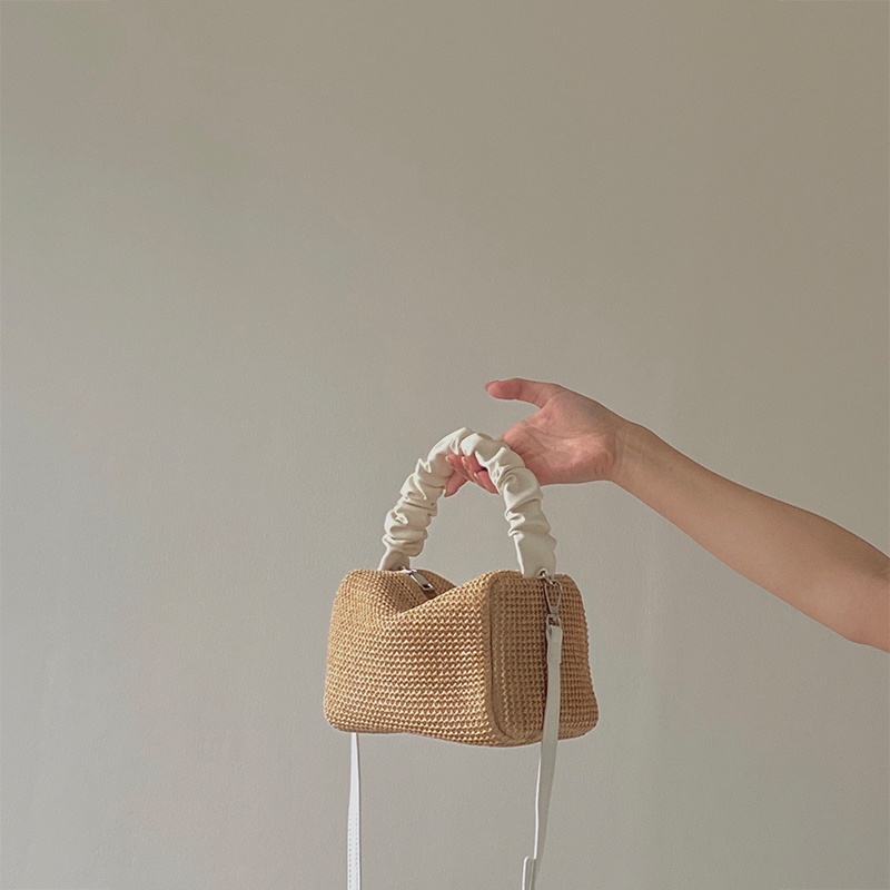 IELGY Túi kiểu cói đan màu sắc retro thời trang cho nữ