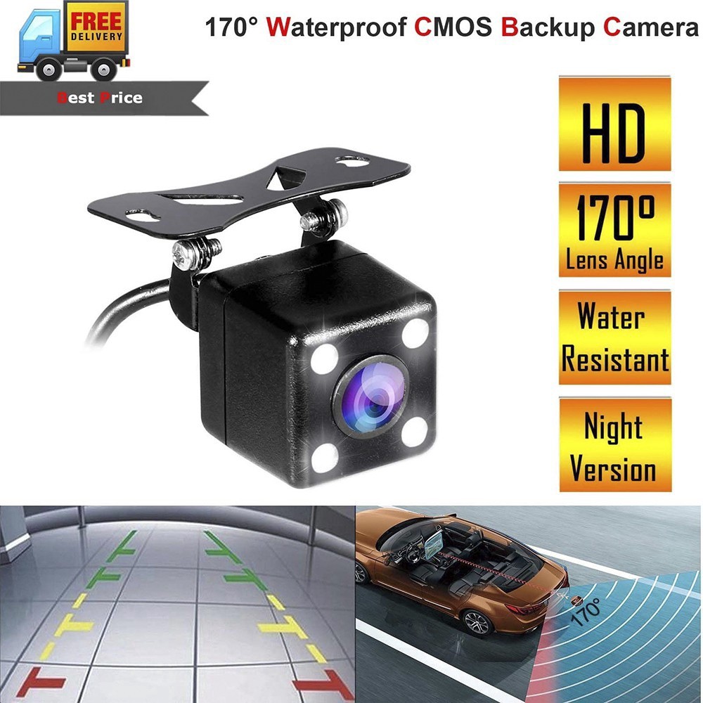 Camera lùi xe camera đỗ xe gắn xe hơi xe ô tô siêu nét nhìn rõ vị trí muốn đỗ xe kèm 4 đèn flash External Parking camera | BigBuy360 - bigbuy360.vn