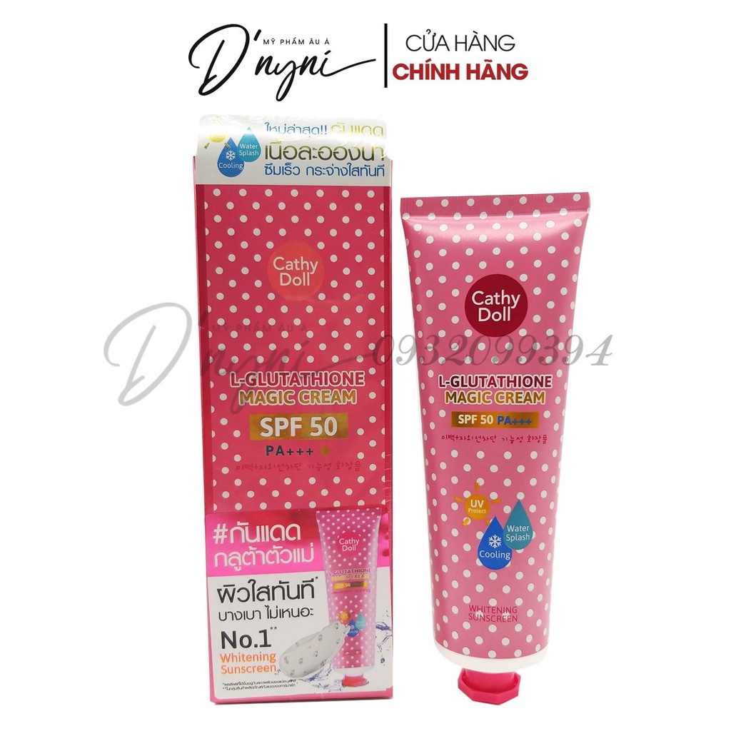 Kem Chống Nắng Trắng Da L - Glutathione Magic Cream SPF 50 Cathy Doll Thái Lan 138ml