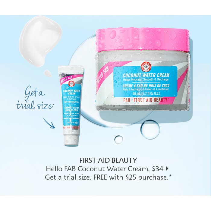 FIRST AID BEAUTY  Kem dưỡng ẩm không dầu chiết xuất dừa Hello FAB Coconut Water Cream