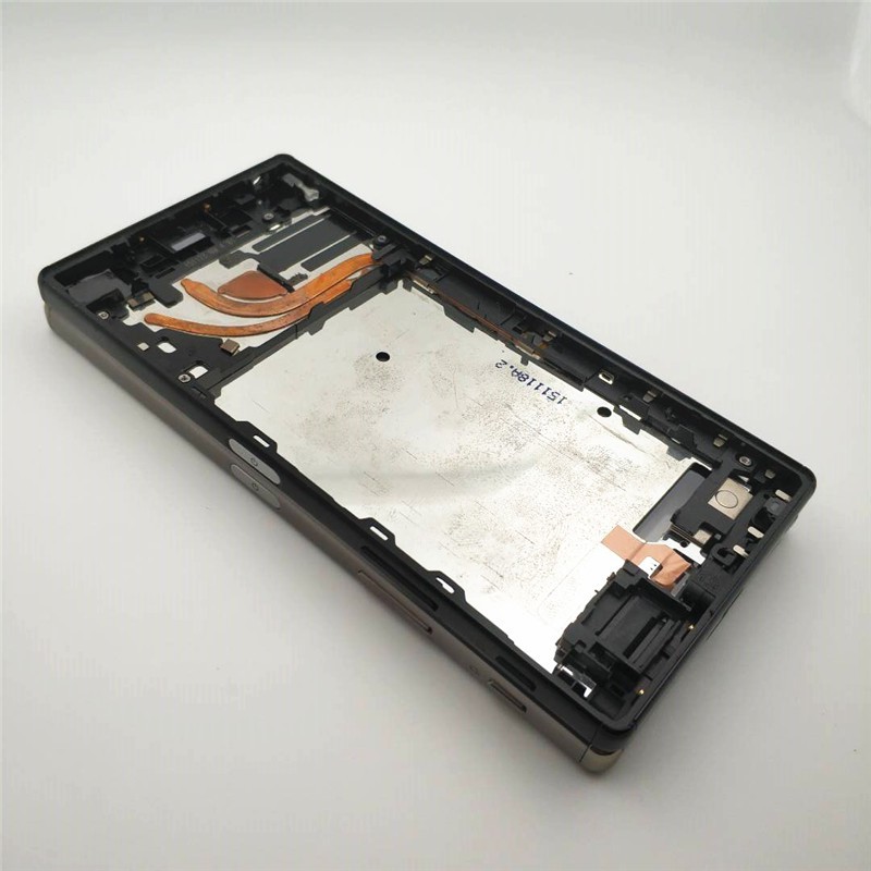 For Sony Xperia Z5 Premium Z5P E6853 E6833 E6883 Housing Middle Bezel Plate LCD Frame chassis with Power Button Dust Plug Cover