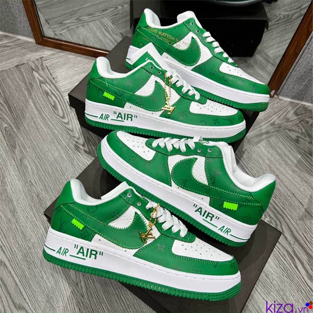 Giày thể thao AF1 LV Xanh Trắng + Các Màu  Giầy Air Force 1 Low KWONDO1 X FEACEMINUSONE nam nữ fullboxbill