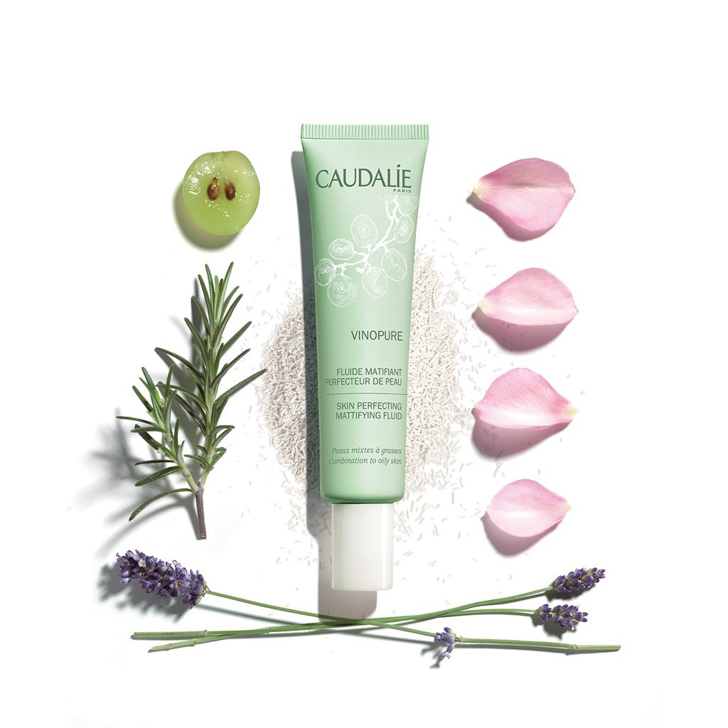 Caudalie Vinopure Skin Perfecting Mattifying Fluid - Kem Dưỡng Cho Da Thường Đến Da Hỗn Hợp 40ml