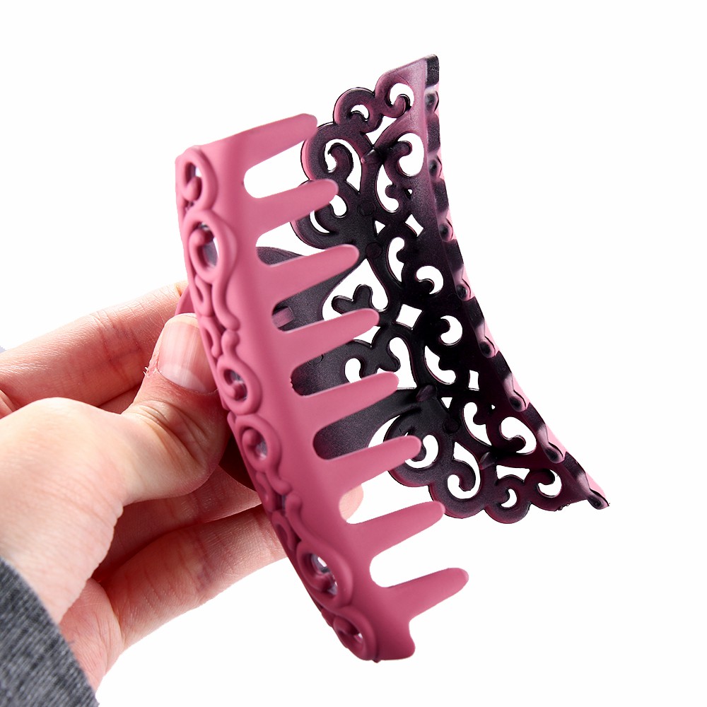 Kẹp Càng Cua Bằng Nhựa Họa Tiết Hoa Văn Thời Trang Cho Nữ