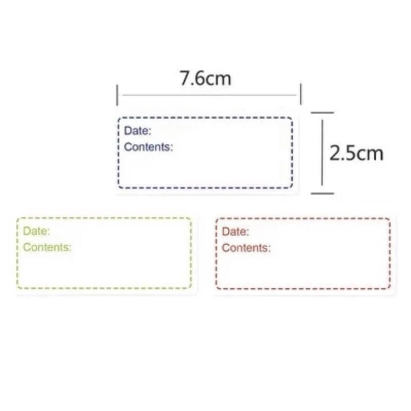 Cuộn Giấy Ghi Chú Nhãn Thực Phẩm Nhà Bếp Không Thấm Nước, Dán Lọ Gia Vị, Túi Hộp Đựng Đồ Ăn
