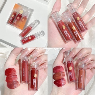 Set 3 Son Bóng Dưỡng Môi CAPPUVINI Lovely Hedgehog Nhím Con