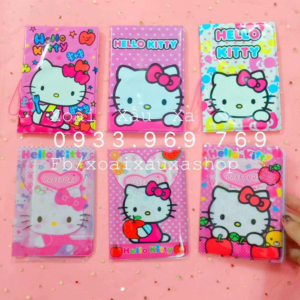 Bao passport, bao hộ chiếu hoạt hình dễ thương Kitty, đoraemon, stitch...