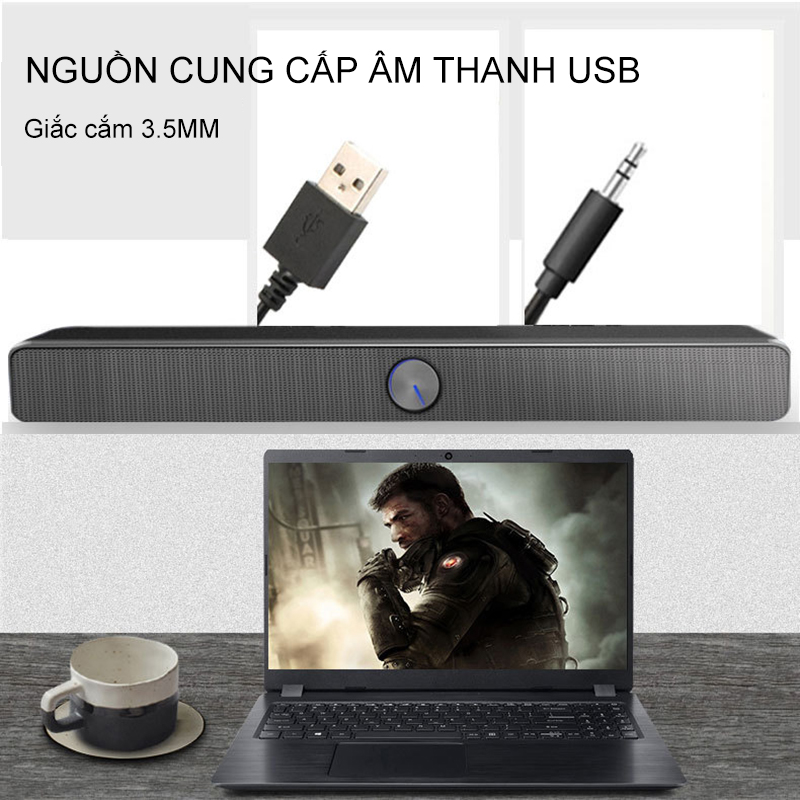 Loa  SUPER BASS Âm Thanh Vòm 3D Cực Sang Dùng Cho Máy Tính Vi Laptop PC Tivi Nghe Nhạc Giải Trí Cực Đã -NBSADA