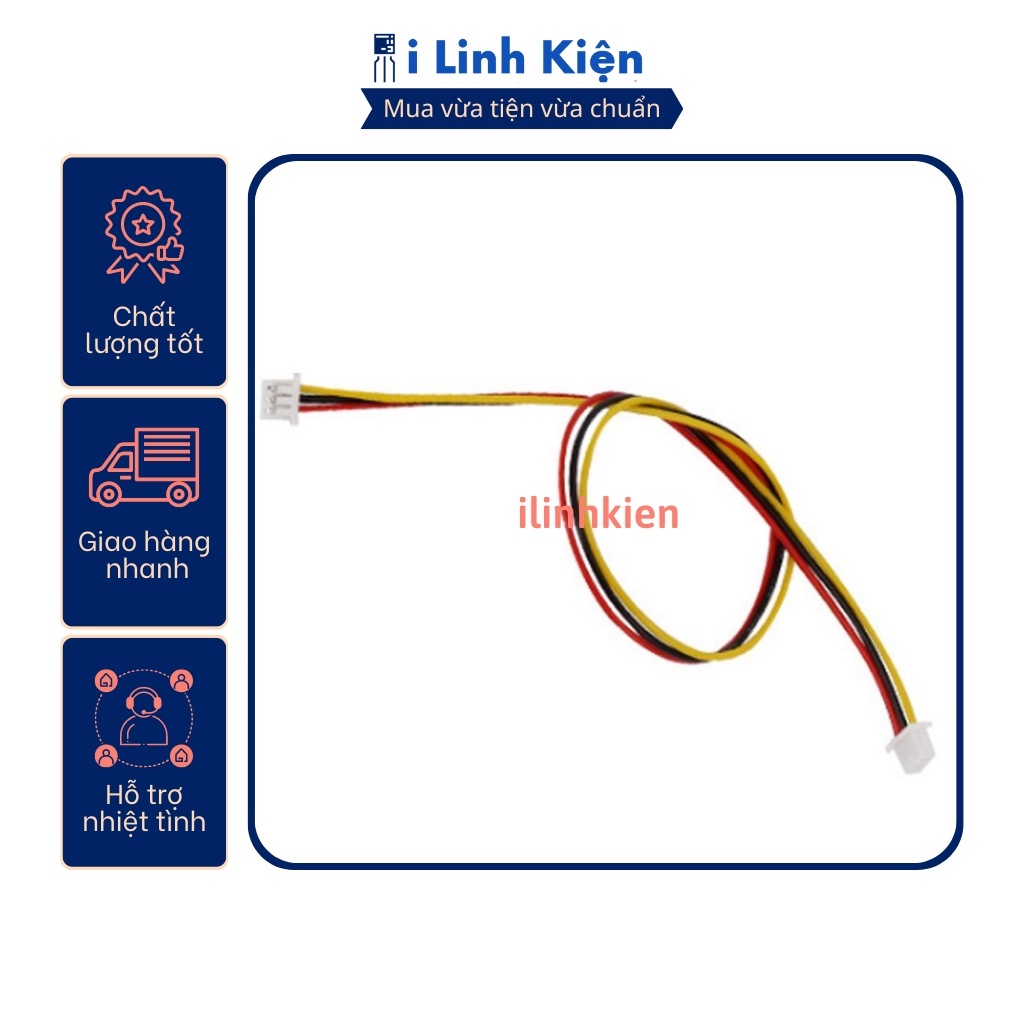 Dây bus 3P XH2.54 dây 22AWG 2 đầu cắm