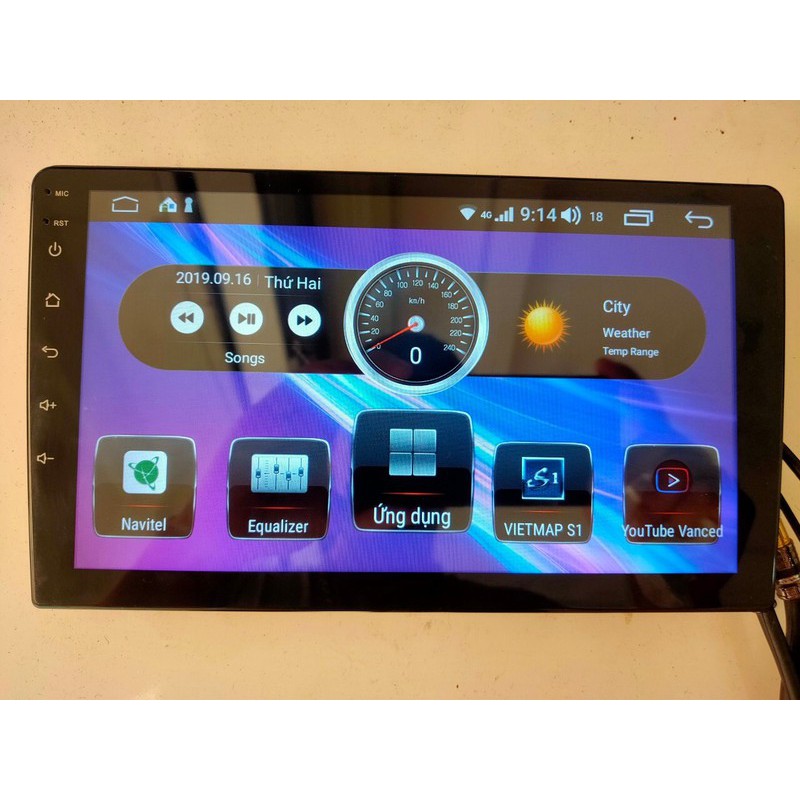 Màn hình android cắm sim 4G cho Honda City 2014 đến 2020 rộng 10 inchs, căm sim 4G, wifi