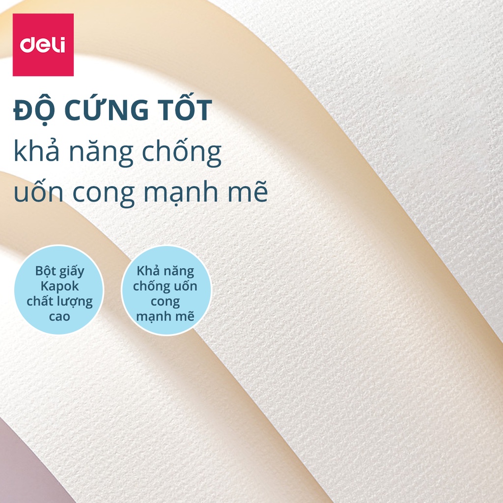 Giấy vẽ màu nước chuyên dụng Deli cao cấp - Khổ giấy đa dạng phù hợp nhiều nhu cầu hội họa khác nhau - 73917/73918/73920