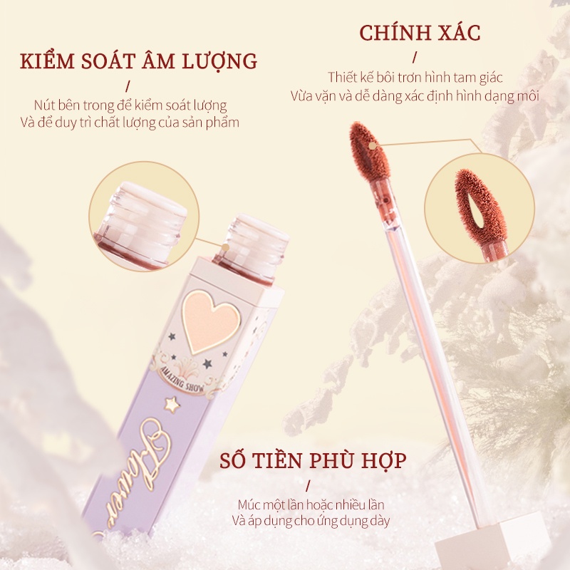 Thỏi son kem bùn FLOWER KNOWS Circus Seri nhung mịn 15 màu tùy chọn cao cấp 3.5g