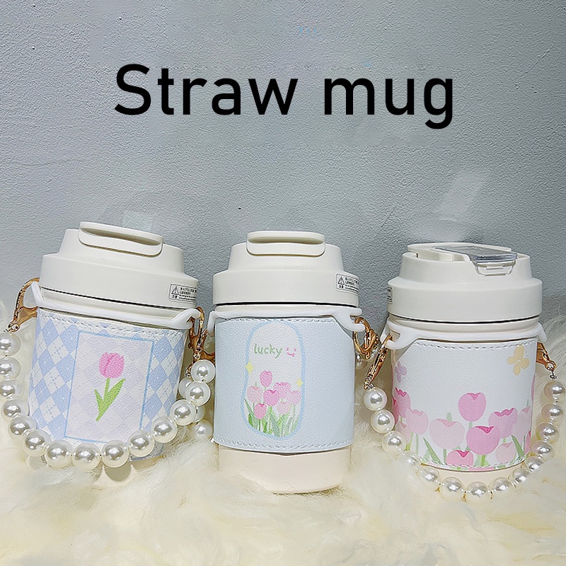 Bộ Bình Nước Giữ Nhiệt Bằng Thép Không Gỉ 316 Kèm Ống Hút Tiện Dụng